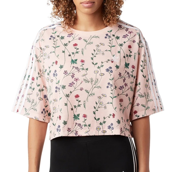 adidas Tops - NWT Adidas AOP Cropped Tee
